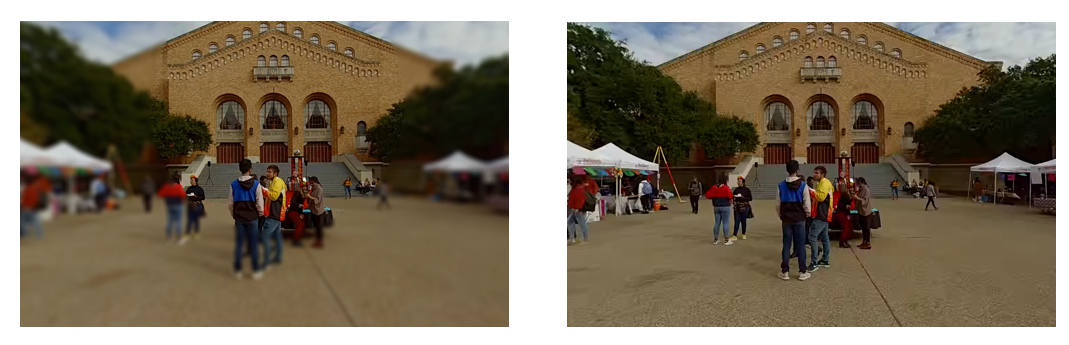 Comparison of perceptually optimised wide-angle video and reference video